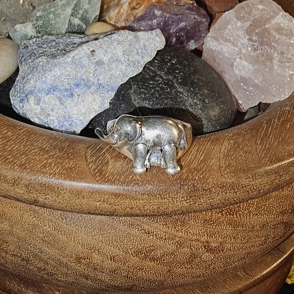 Vintage Stamped Sterling Silver Elephant Articulated Hinged Trunk Legs Ring 5½ - Picture 16 of 16